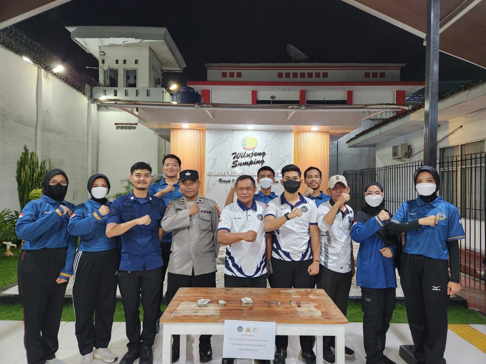 Nihil Barang Terlarang, Lapas Rangkasbitung Bersama TNI-Polri Gelar Sidak Malam