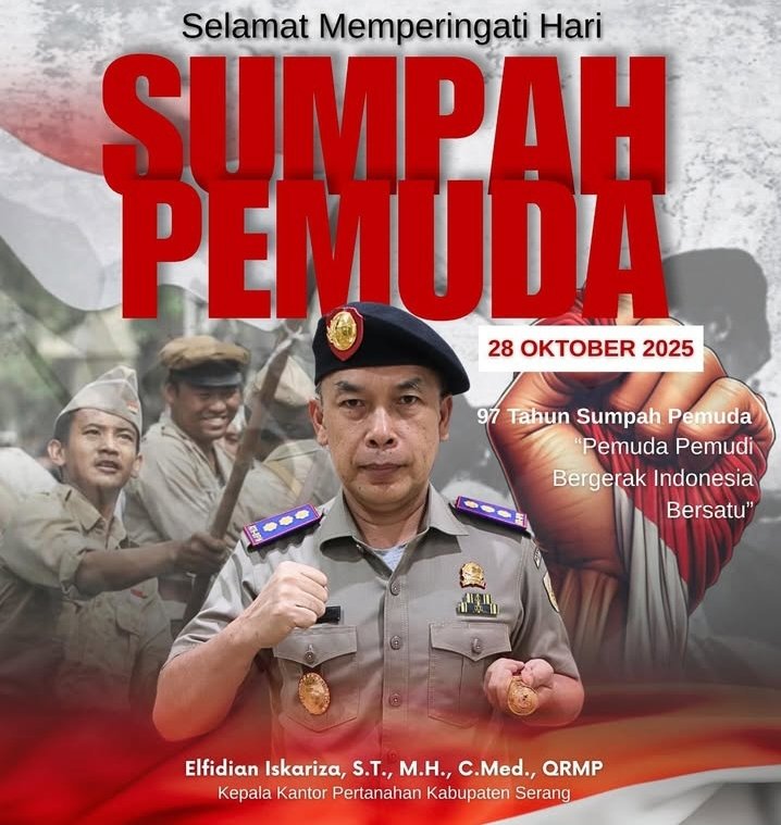 Kepala Kantor Pertanahan Kabupaten Serang Ajak Generasi Muda Wujudkan Semangat Persatuan di Hari Sumpah Pemuda ke-97